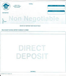 Laser Direct Deposit Form for CIMS